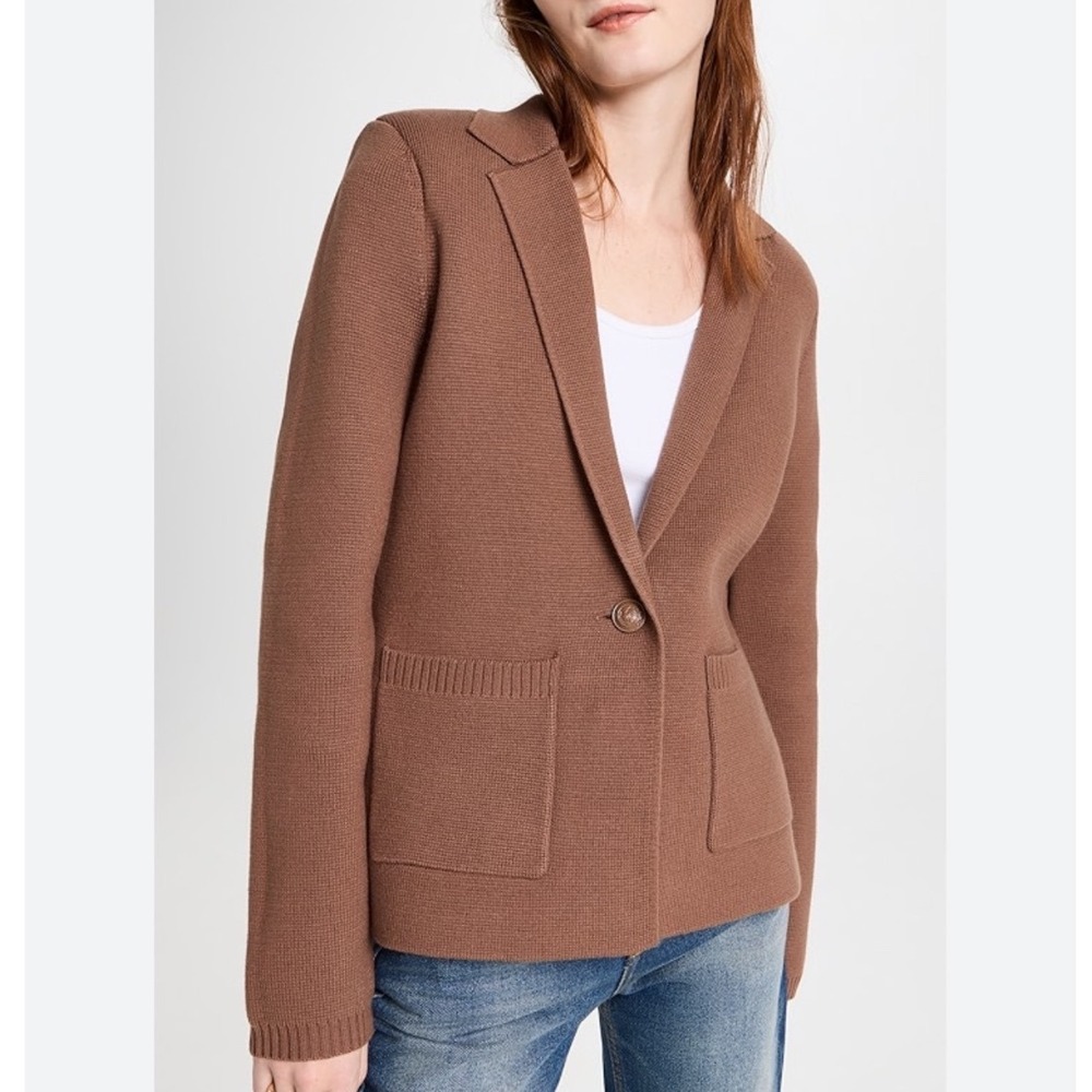 L'Agence Lacey Single Button Knit Blazer‎ in mauve Size Small